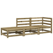 Divano Giardino con Poggiapiedi-Sofa da giardino 2 Sedute Legno Impregnato Pino