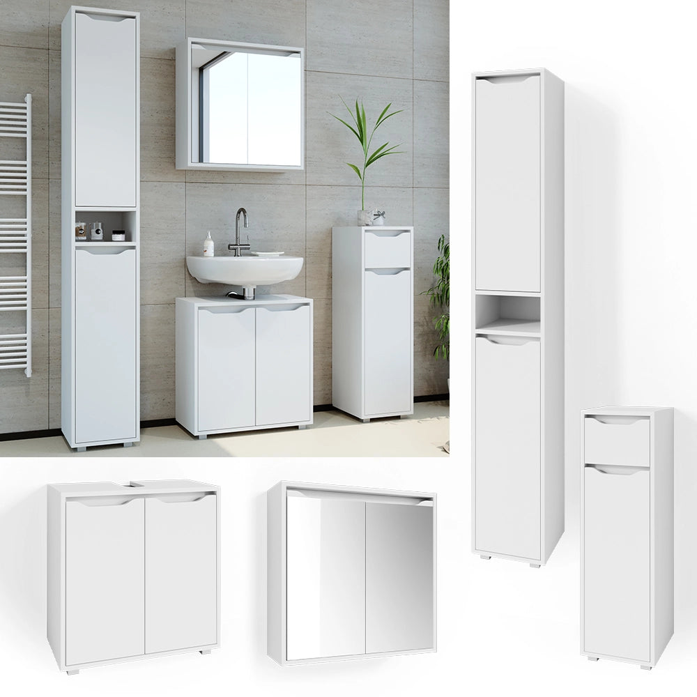 Vicco Set mobili bagno Bianco 4 parti