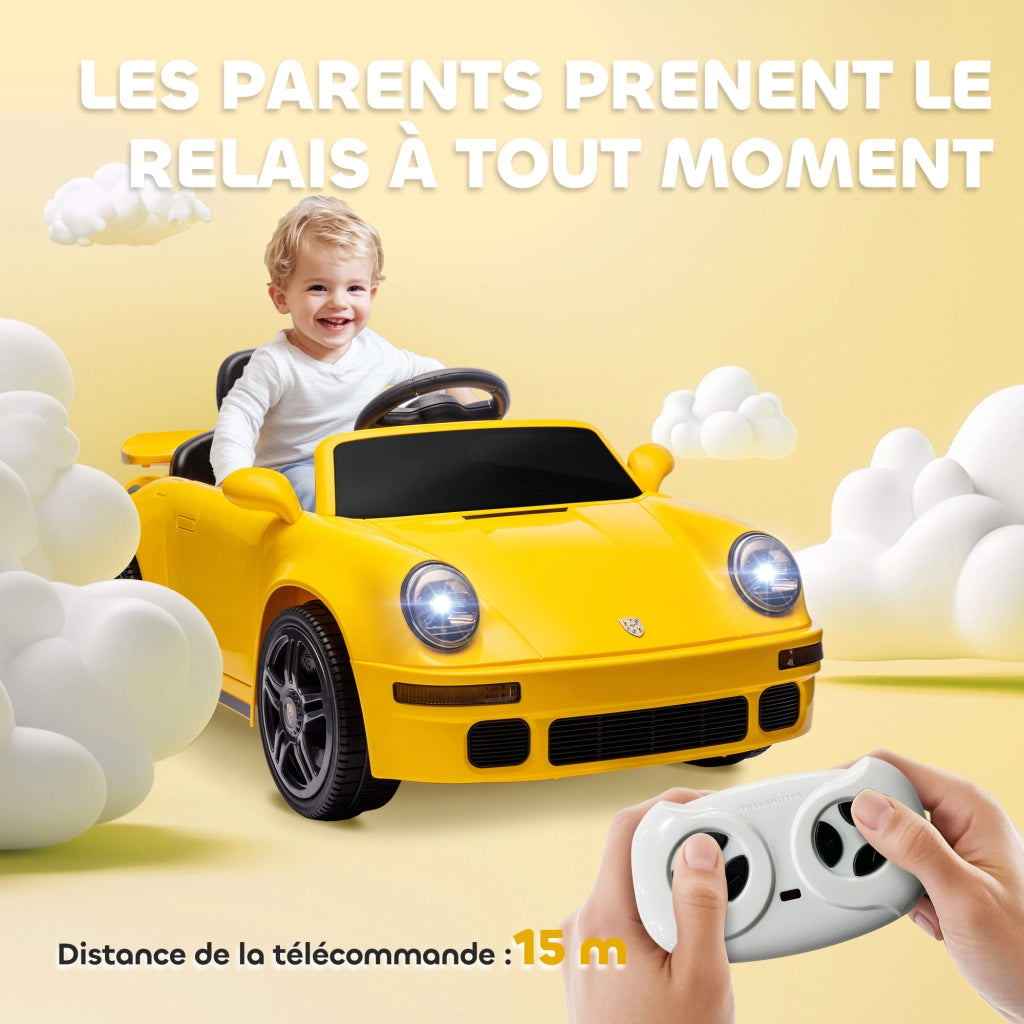 Auto elettrica bambini ¨C zephmum ¨C giallo 103x55x44 cm