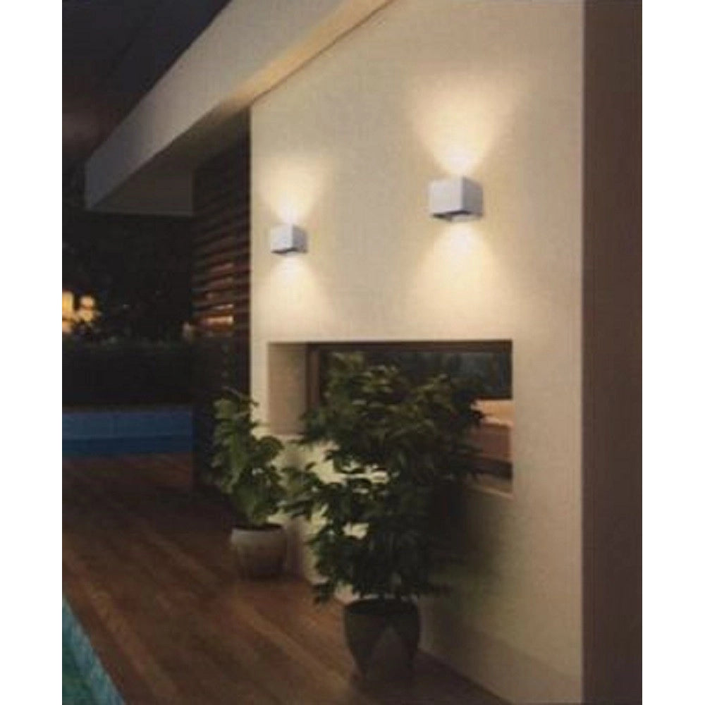Trade Shop - Applique Doppia Emissione Led Cob 12w Esterno Luce 4000k 3000k 6500k Grigio Es46 -