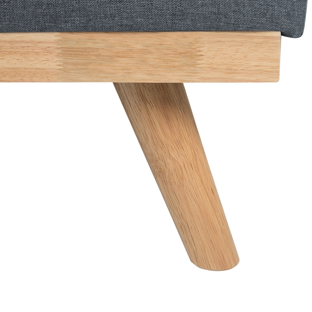 Divano letto Click Clack a 3 posti in soggiorno moderno trapuntato grigio