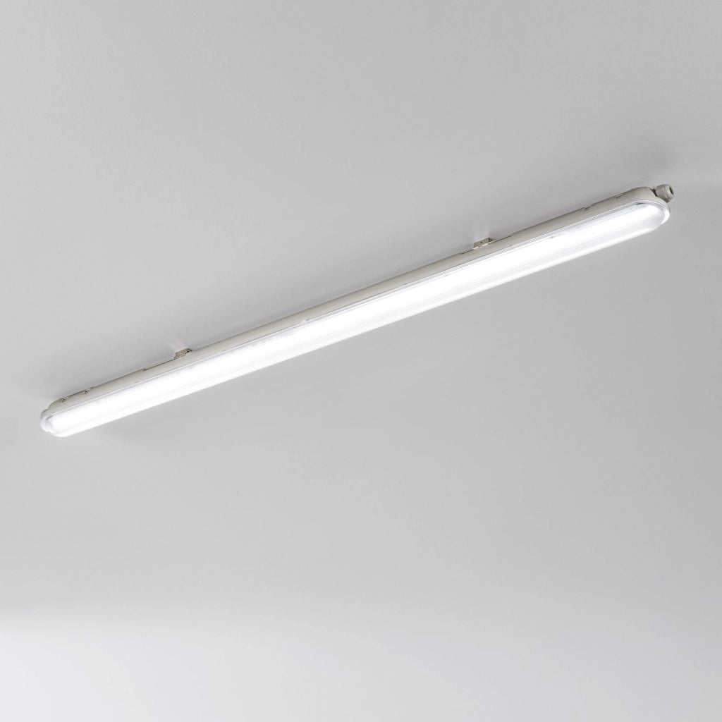 PLAFONIERA LED STAGNA NAUTILUS SILVER DIMMERABILE DALI 40W 5400LM 4000K IP65 118X6,1X7,2CM
