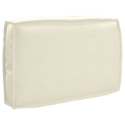 Cuscino per schienale Crema 60x40x12 cm Tessuto Oxford