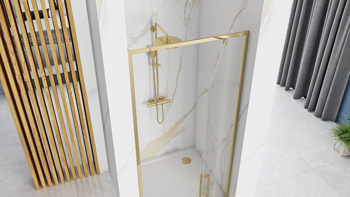 Porta Doccia Rea Rapid Swing Gold 90