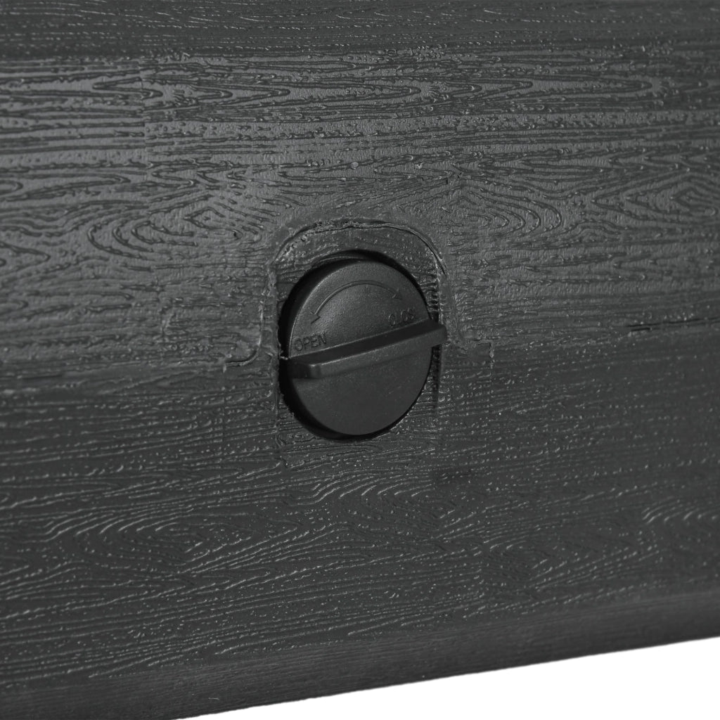Base per Ombrellone da Giardino 3.5 m con Maniglie 49x49x36,5 cm in HDPE e Acciaio Nero