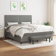 Giroletto a Molle con Materasso Grigio Scuro 180x200 cm Tessuto 3136534