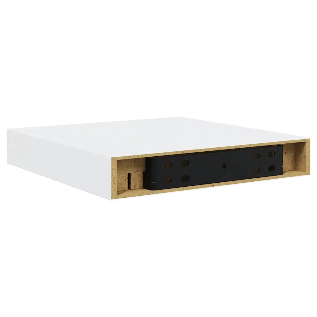 Scaffali a Parete 2 pz Bianco Lucido 23x23,5x3,8 cm in MDF cod mxl 33554