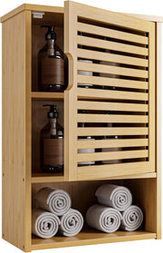 Cassettiere in Bambù - Mobili di Stoccaggio Appesi per Bagno e Cucina - 1 pezzo - Naturale