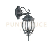APPLIQUE DOWN SANTIAGO NERA E VERDE 1 LUCE ATTACCO E27 IP44 15,5X25X46CM