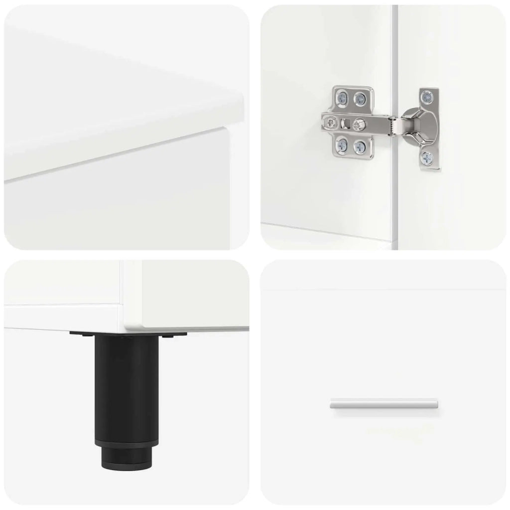Mobiletto da bagno Bianco 60 x 35 x 60 cm Legno ingegnerizzato 889405