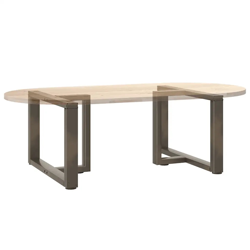 Gambe per Tavolino da Caff¨¨ a Forma di T 2 pz-Set di 2 Gamba per Tavolo Nere 70x25x(42-43) cm Acciaio 519956