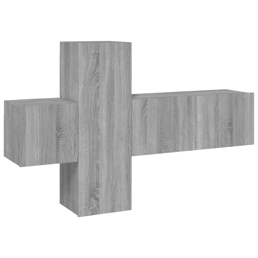 Set di mobili in legno ingegnerizzato Sonoma da 3 pezzi (mobile credenza mobile TV soggiorno camera da letto salotto) - 02_0024643