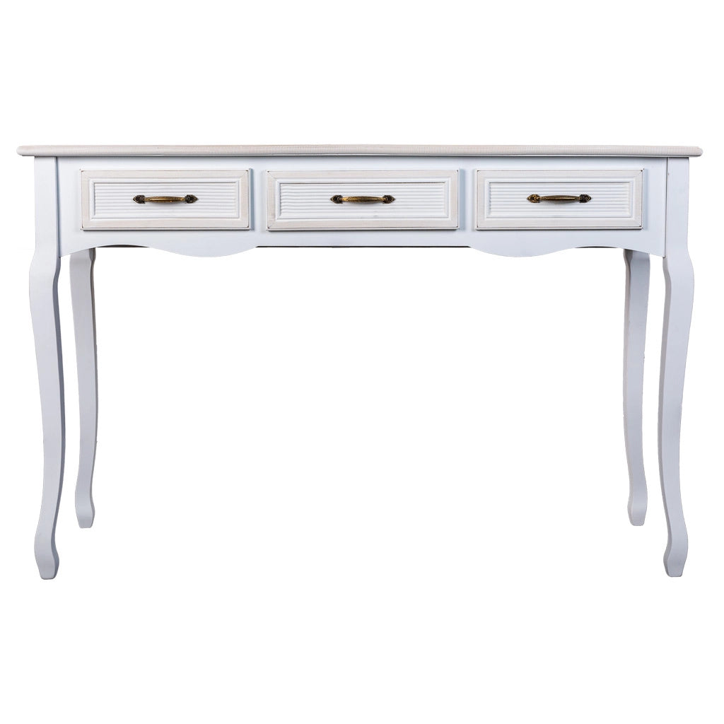 Mobile da ingresso in legno con 3 cassetti 120x40x78