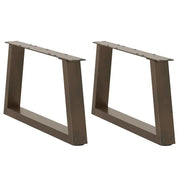 Gambe per Tavolino da CaffÃ¨ a Forma di V 2 pz Acciaio Naturale 60x(30-31,3) cm Acciaio