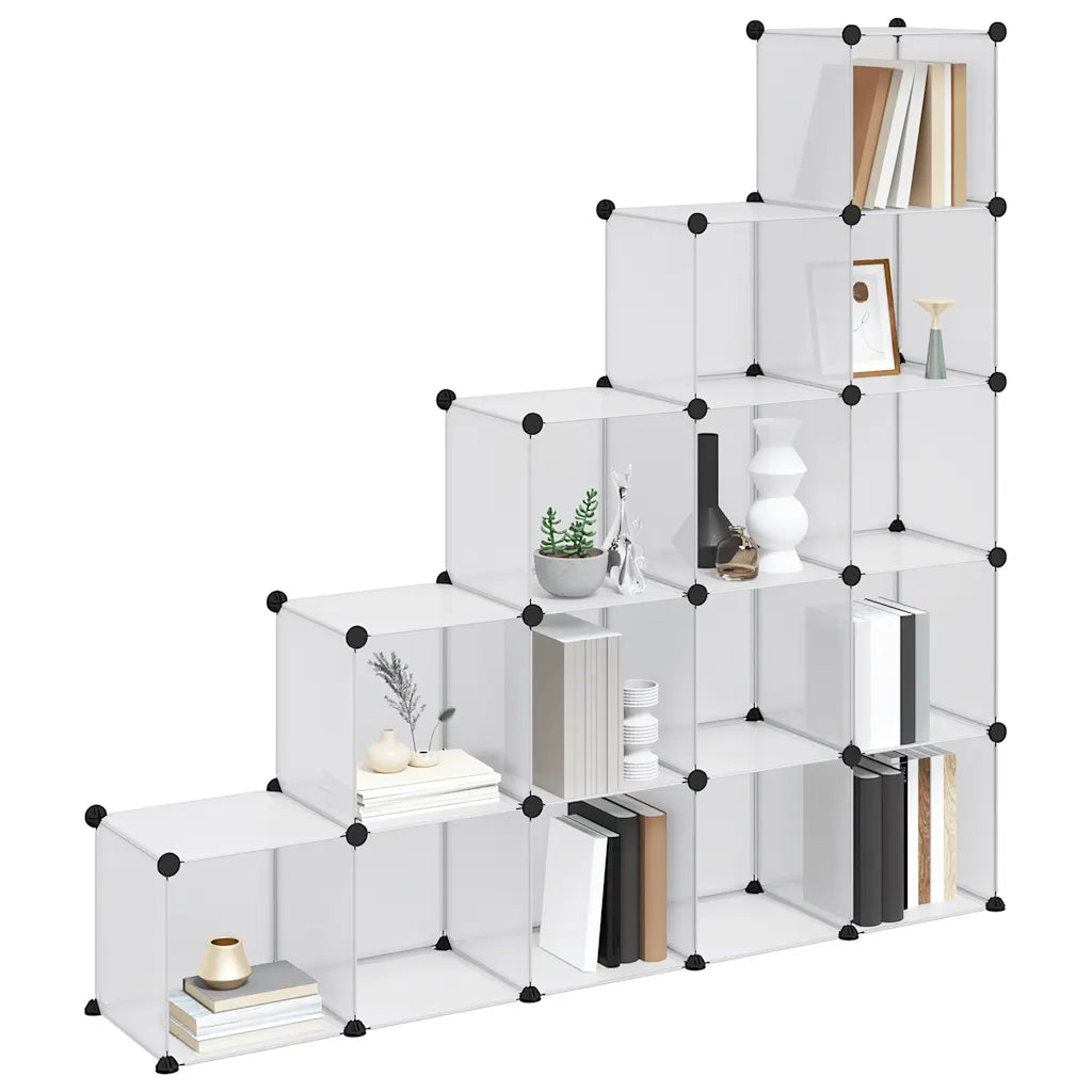Organizzatore Portaoggetti con 15 Cubi Trasparenti in PP cod mxl 54408