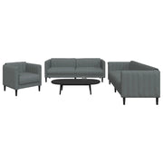 Set di Divani 3 pz Grigio Scuro in Tessuto 3209230