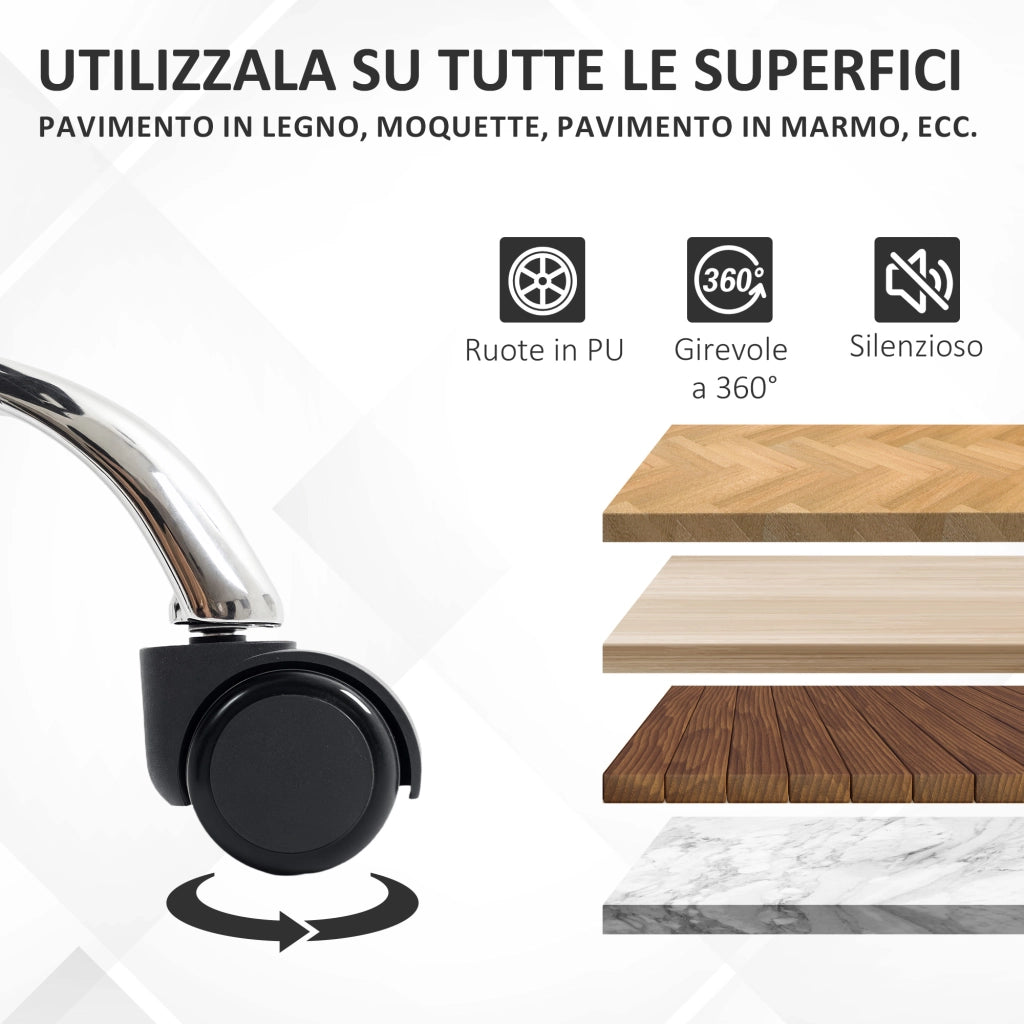 Sedia da Ufficio Reclinabile con Poggiapiedi ¨C Zephmum ¨C Pelle PU, Nero
