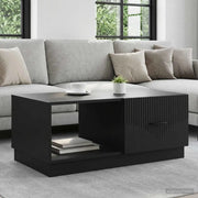 Tavolino da salotto Nero 90 x 50 x 37 cm Legno ingegnerizzato 895416