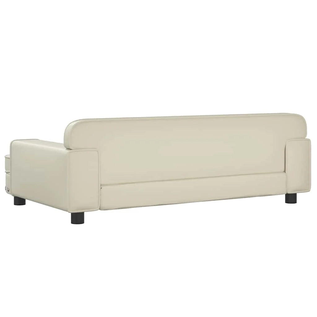 Divano letto per cani comodo 90 x 53 x 30 cm crema similpelle 02_0042974
