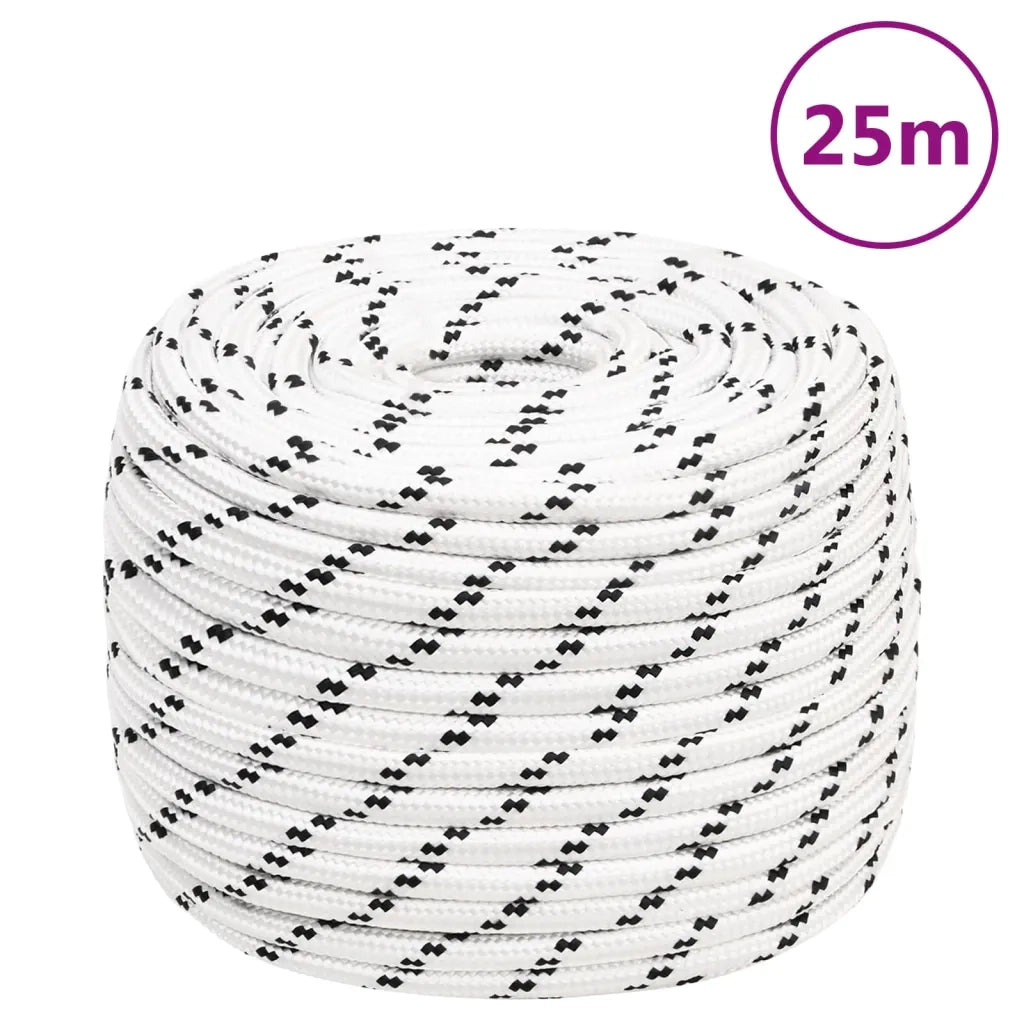 Corda | Fune Intrecciata per Barca Bianca 14 mm x 25 m Poliestere