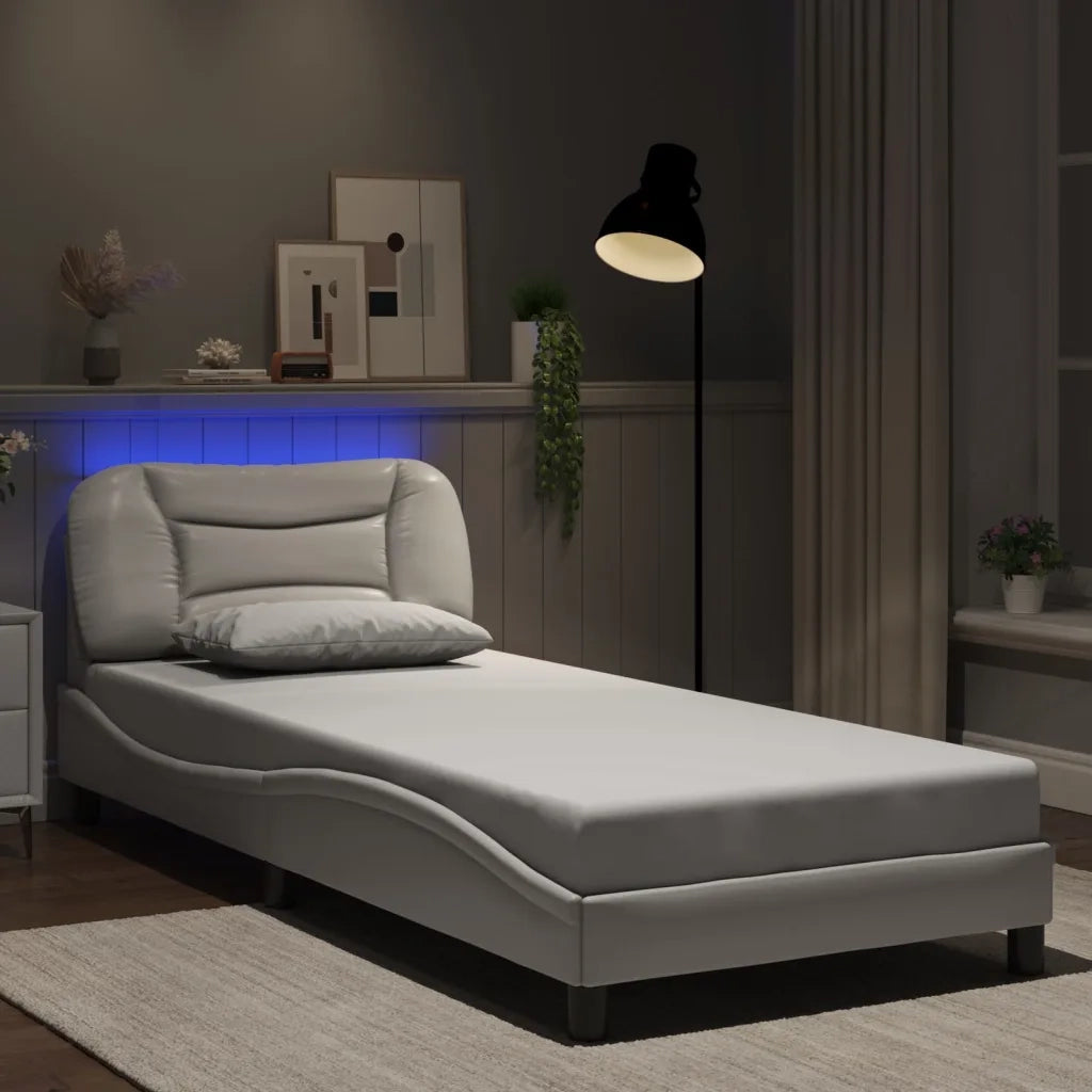 Giroletto con LED senza Materasso Hvar Bianco 90x190 cm