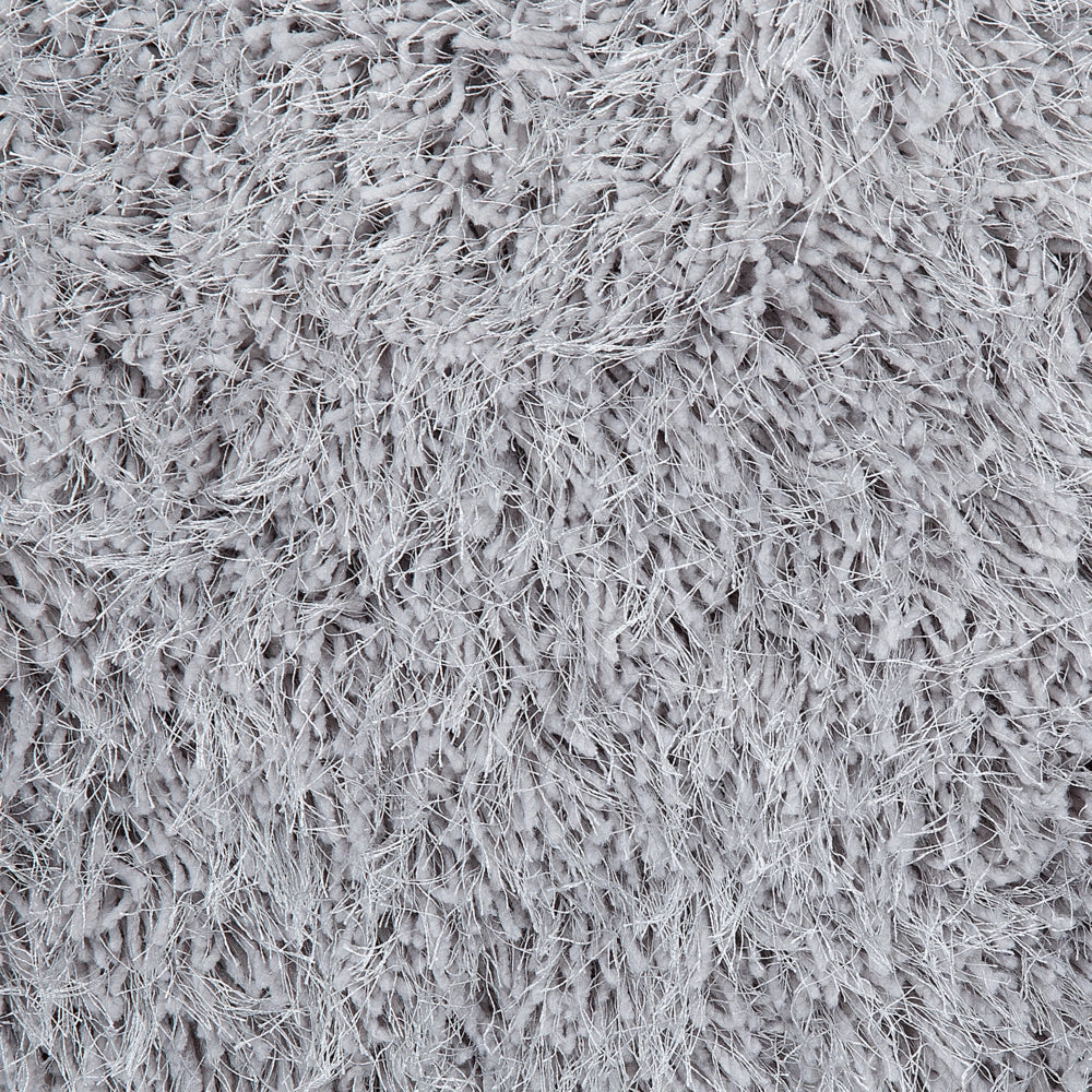 Tappeto Shaggy Tappeto a pelo lungo Solido Poliestere Grigio Rettangolare 80 x 150 cm