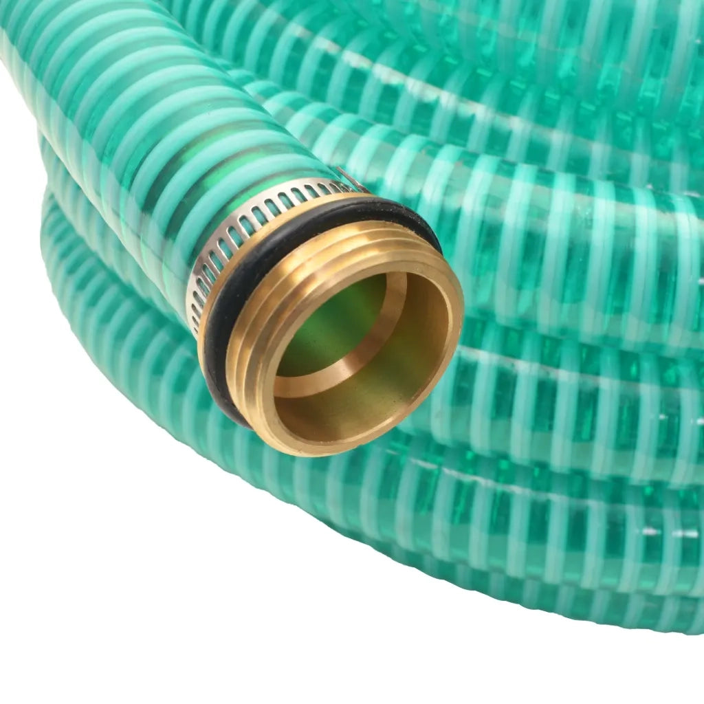 Tubo di Aspirazione con Connettori in Ottone 7 m 25 mm Verde CFW6365727