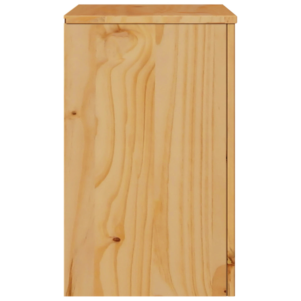 Comodino  "DRAMMEN" 45x35x56 cm in Legno Massello di Pino