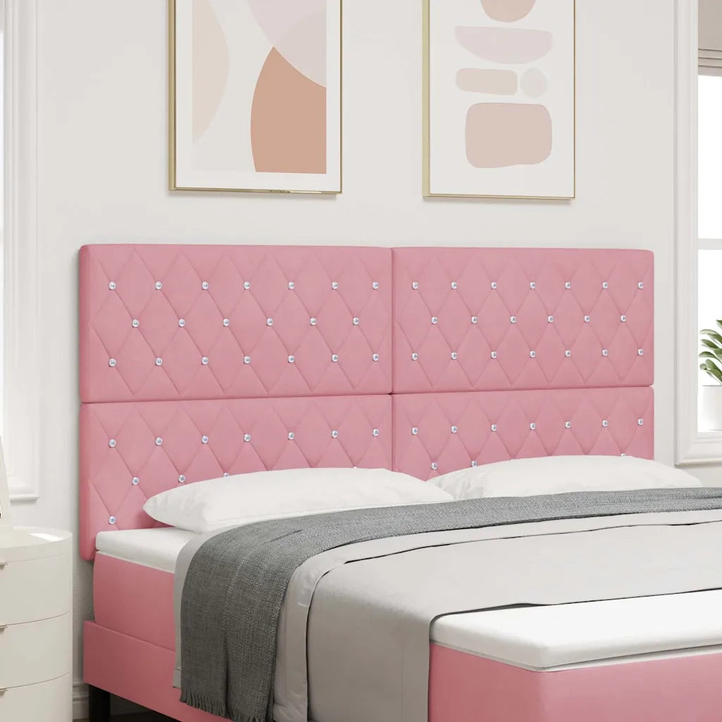Testiera LED con strisce LED con testiera Rosa 180 cm Velluto 3338377