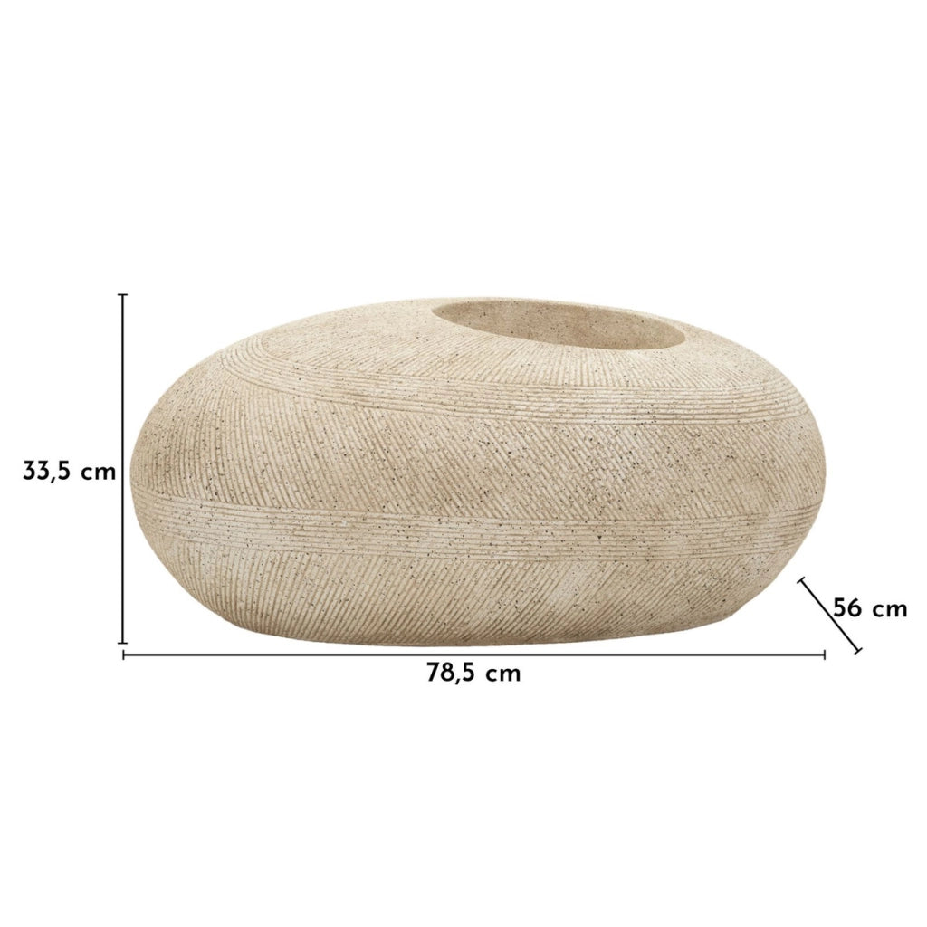 Vaso Decorativo VKH1044, Grigio, Poliresina, 78,5x56x33,5 cm