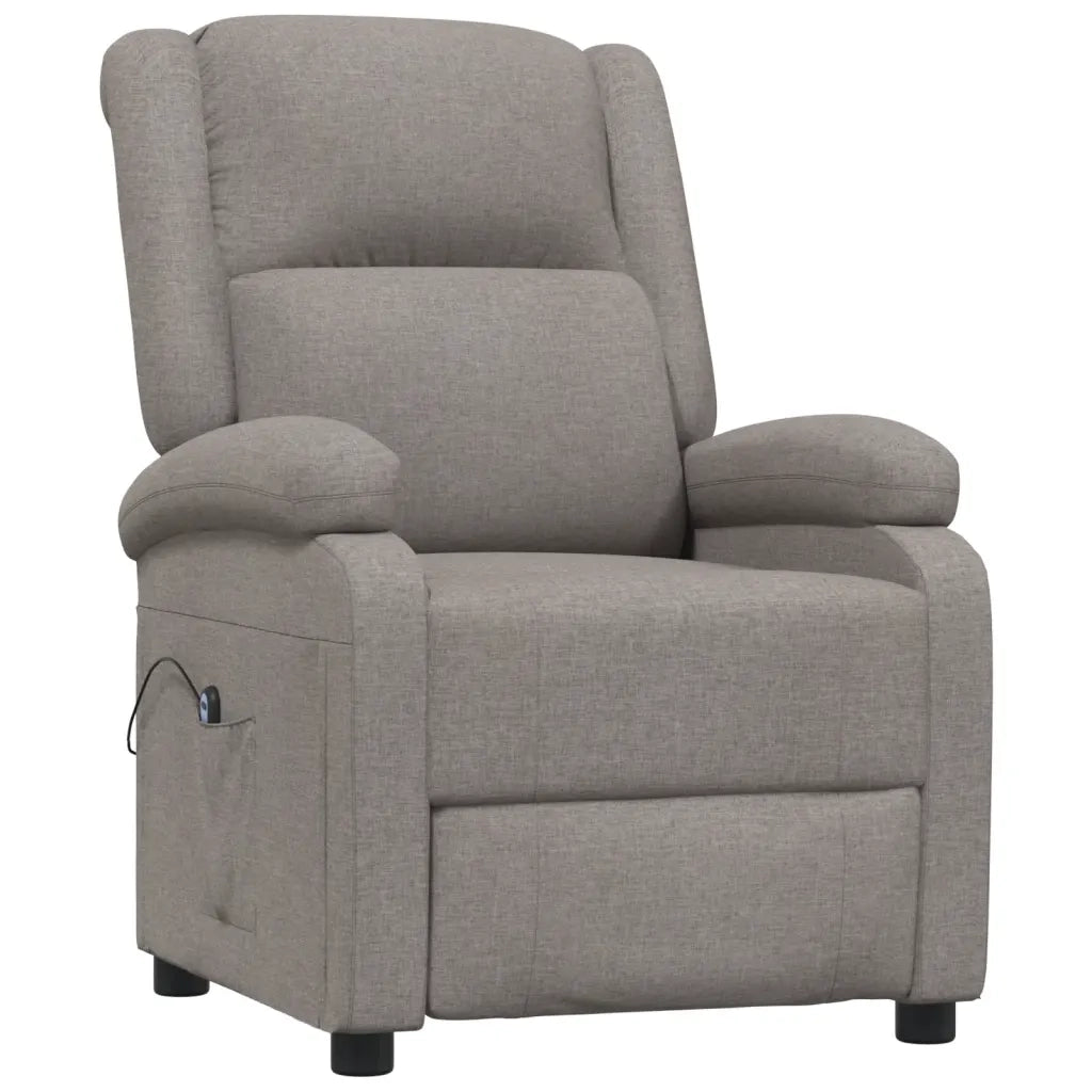 Poltrona Elettrica Reclinabile Tortora in Tessuto 3098360
