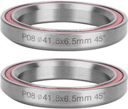 Sistema di Supporto per Bicicletta - 2 Pezzi - Diametro Esterno 41,8 mm - Doppio Sigillato - Acciaio Resistentente - Adatto per Biciclette - Bicicletta Supporto