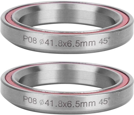 Sistema di Supporto per Bicicletta - 2 Pezzi - Diametro Esterno 41,8 mm - Doppio Sigillato - Acciaio Resistentente - Adatto per Biciclette - Bicicletta Supporto