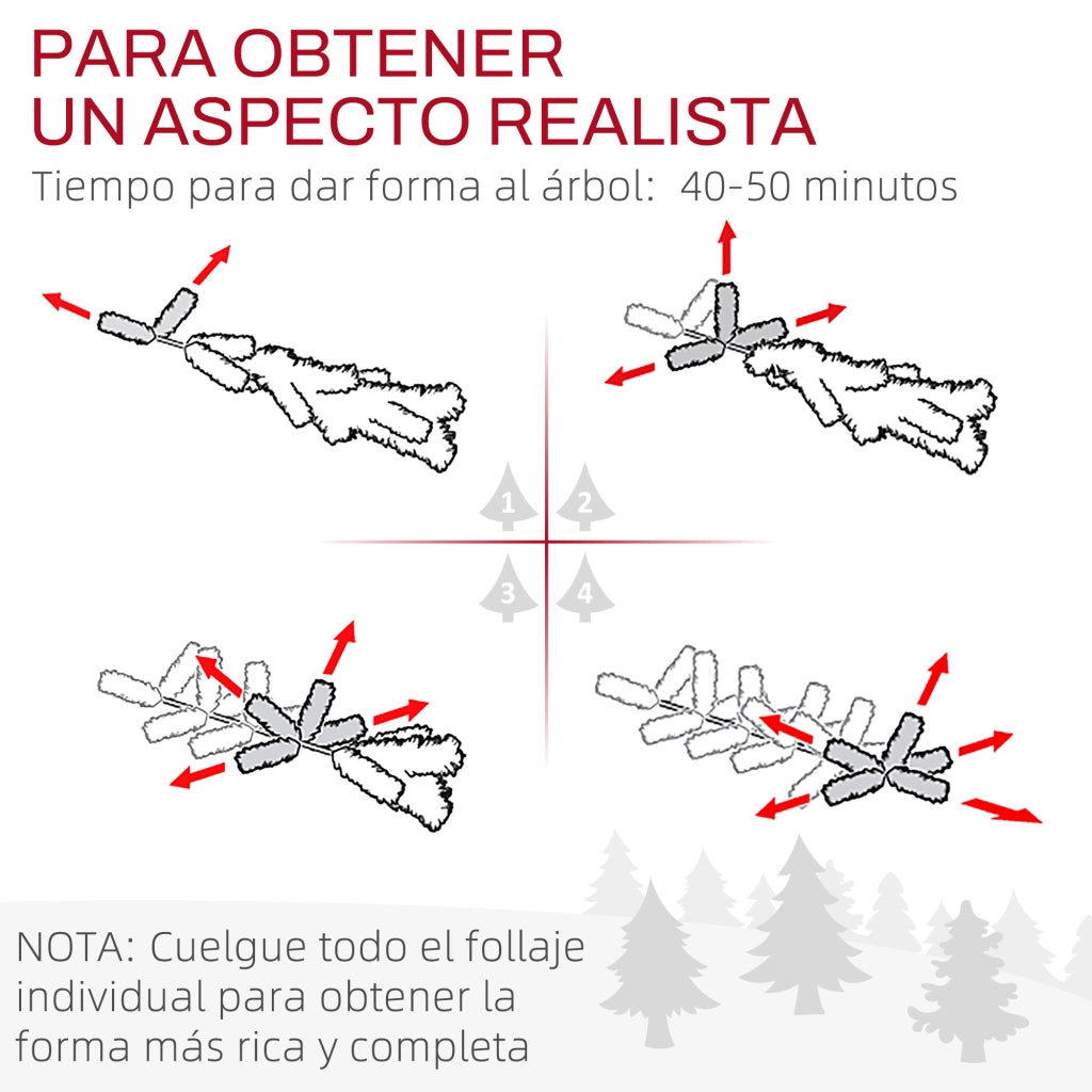 Albero di Natale Artificiale ¨C Zephmum ¨C Verde Bianco Nevato 180 cm