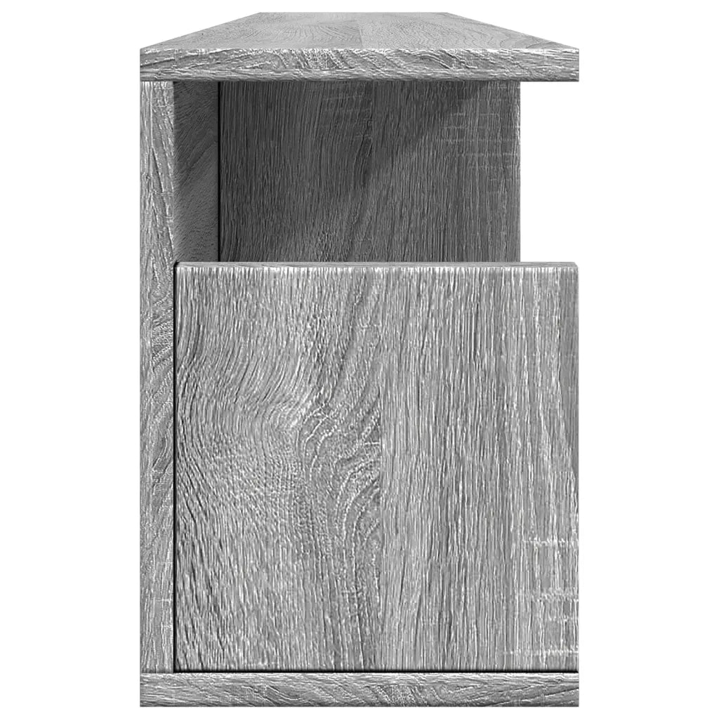 Armadietto a Muro | Mobile a Parete 100x20x30 cm Grigio Sonoma in Legno Multistrato