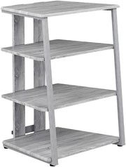 Ripiano portaoggetti Tonar, Grigio, 61 x 78 cm 4 ripiani aperti, adatto per la conservazione di dispositivi Hi-Fi e apparecchi multimediali