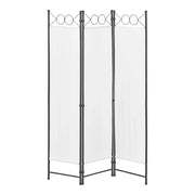 Schermo divisorio per la privacy a 3 pannelli 171 x 120 cm bianco 03_0008055