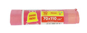 MAURY'S SACCHETTI PATTUMIERA ROSA 70X110 DA 10PZ CON CHIUDI FACILE