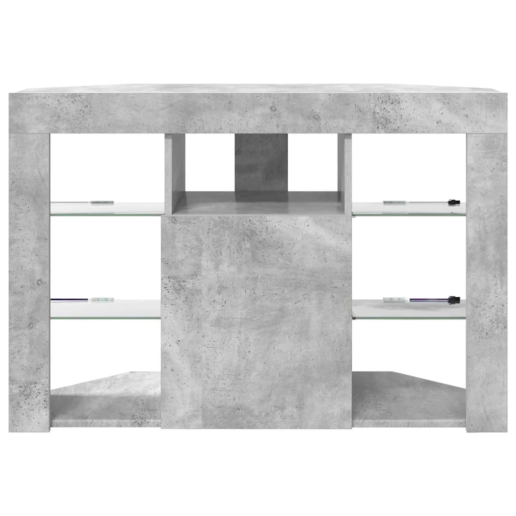 Mobile TV LED-Credenza per TV con LED-Console TV Angolare Grigio cemento 103 x 40 x 68 cm
