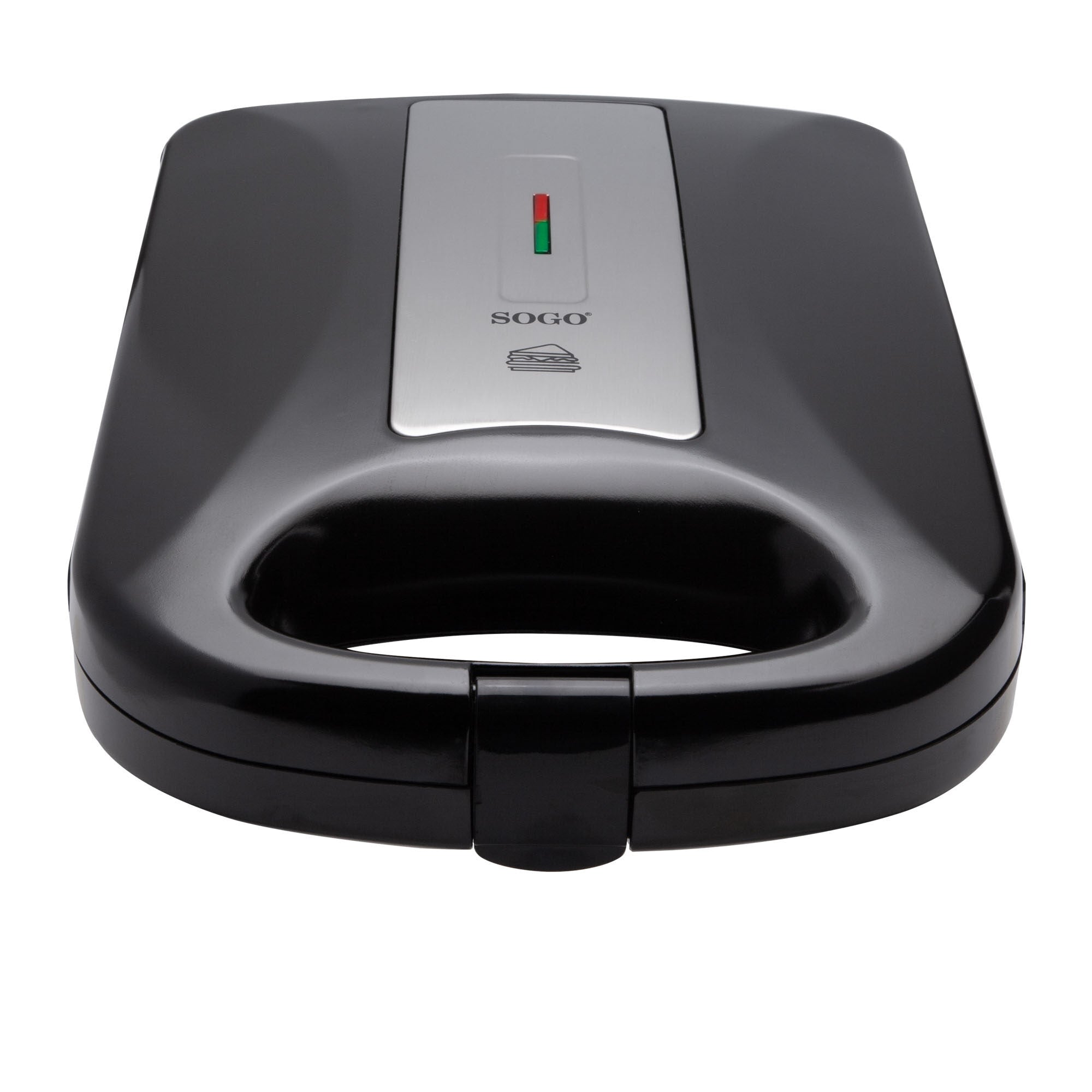 SOGO Sandwich Maker 4 Fette 1200W, Piatti Triangolari Antiaderenti, Design Moderno, Termoregolazione Automatica, Sicurezza e Piedini Antiscivolo