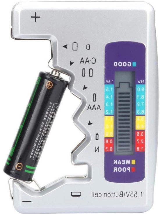 Controlla Batteria Tester Digitale Detector Capacità Batteria Elettrometro 90 x 60 mm con Struttura Fissa.
