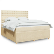 Giroletto a Molle con Materasso Crema 180x200 cm in Tessuto 3292154