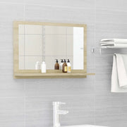 Specchio da Bagno Rovere Sonoma 60x10,5x37 cm Legno Multistrato 804565