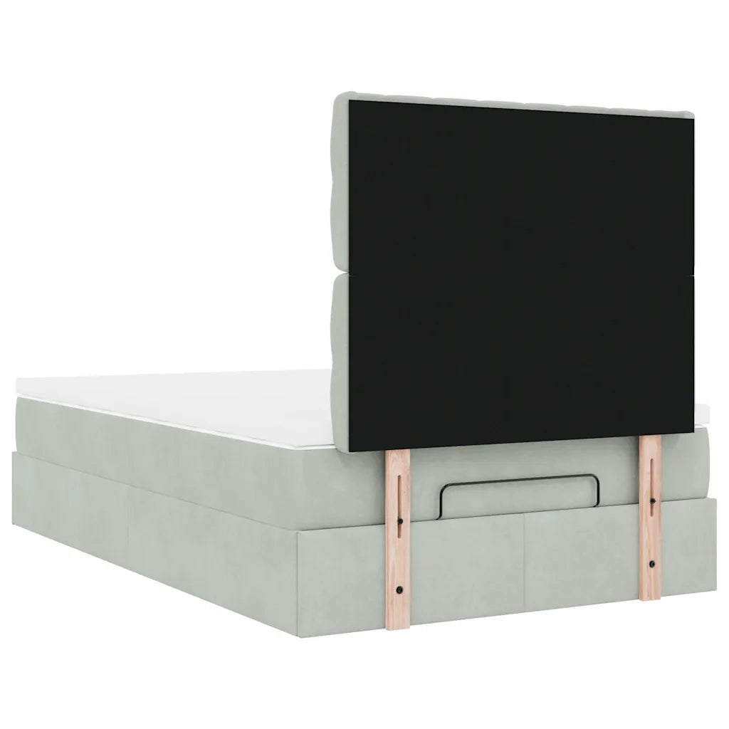 Struttura Letto Pouf con Materassi 120x200 cm Velluto 3314384