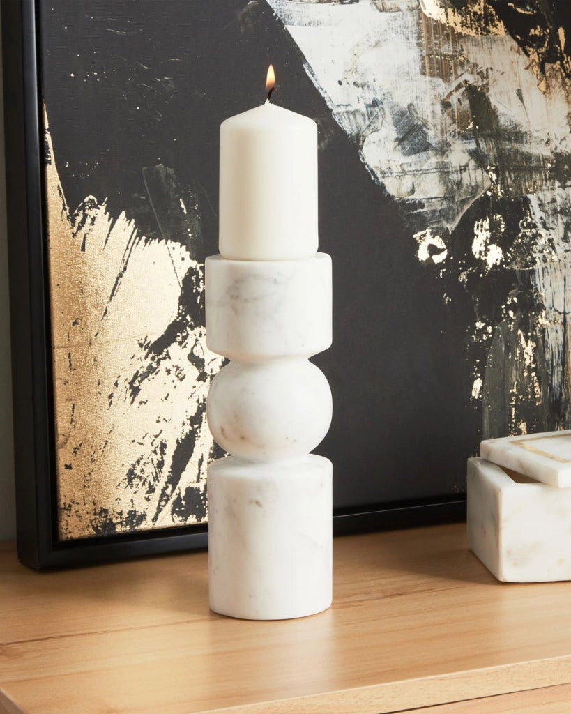 Candeliere marmo bianco dalla forma moderna accessori decorazione