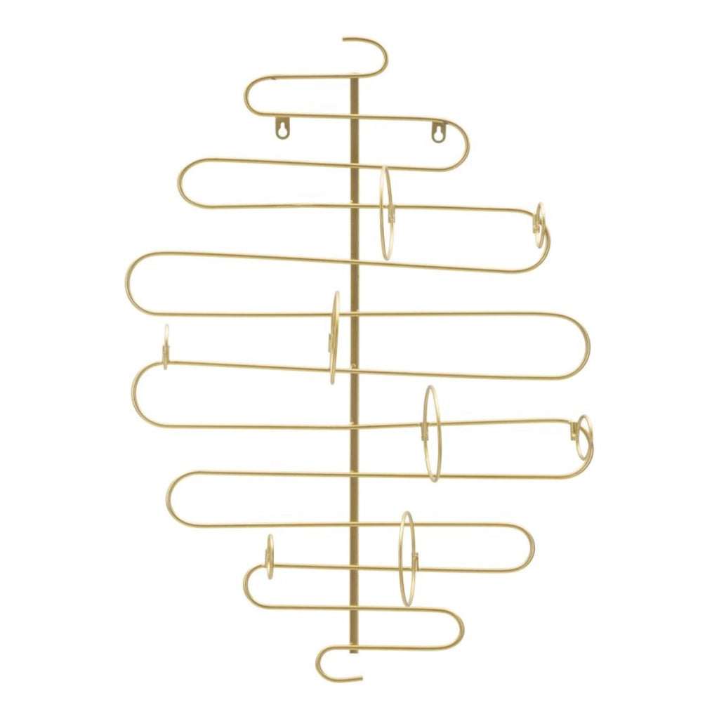 Porta Bottiglie VKH326, Oro, Metallo, 53x13x72 cm