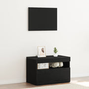 Mobile per TV  con luci LED Rovere Nero 60x35x40 cm in legno ingegnerizzato