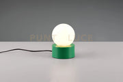 COUNTESS LAMPADA DA TAVOLO BASE IN METALLO VERDE CON VETRO BIANCO ACCENSIONE TOUCH H. 17CM  1 LUCE ATTACCO E14