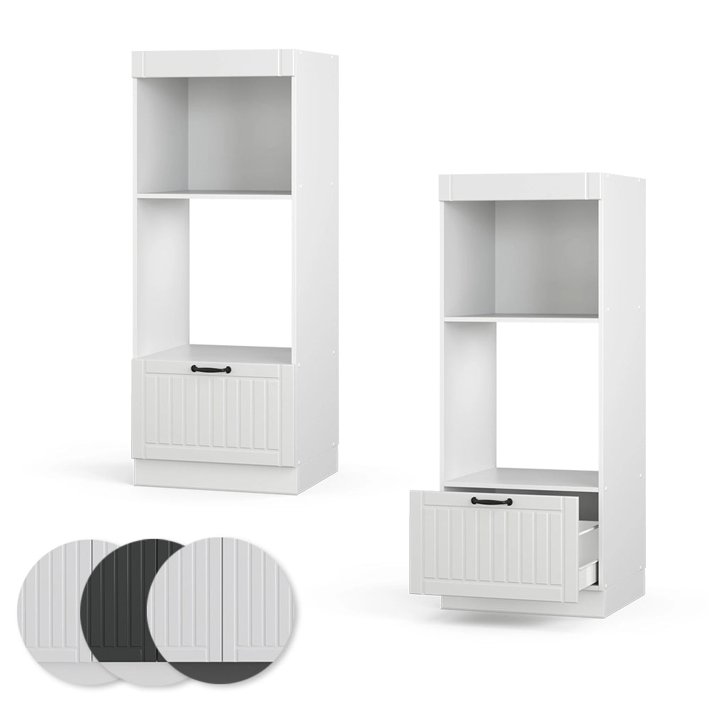 Vicco Set mobili bagno Bianco casa di campagna 60 cm aperto
