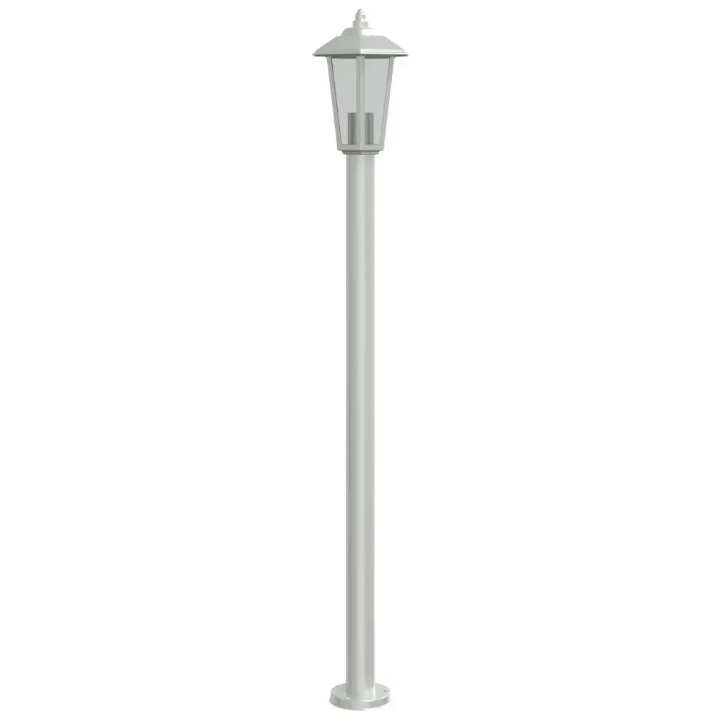 Lampada da Terra per Esterni Argento 120 cm in Acciaio Inox CFW3058324